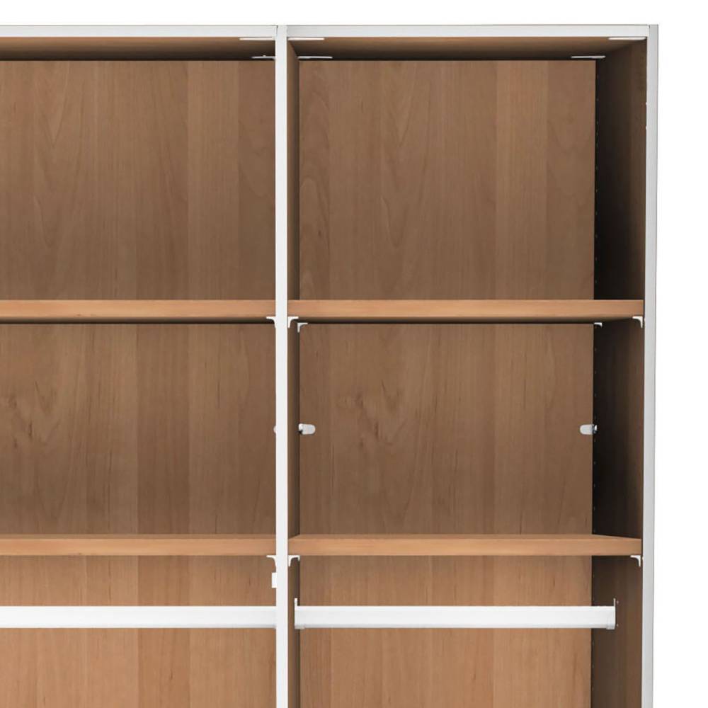 Glasfront-Schlafzimmerschrank in Dunkelbraun - Hung
