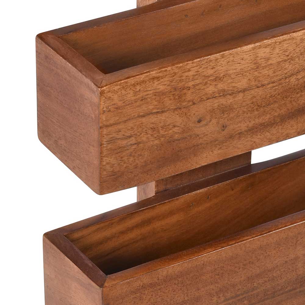 30x72x9 Designer Wandregal mit zwei Ablagen für Magazine - Toskana