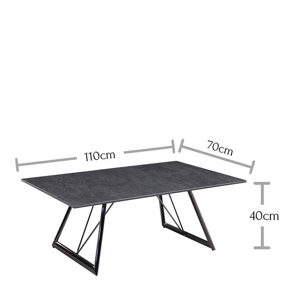 Wohnzimmer Tisch mit Keramikplatte - Lucky