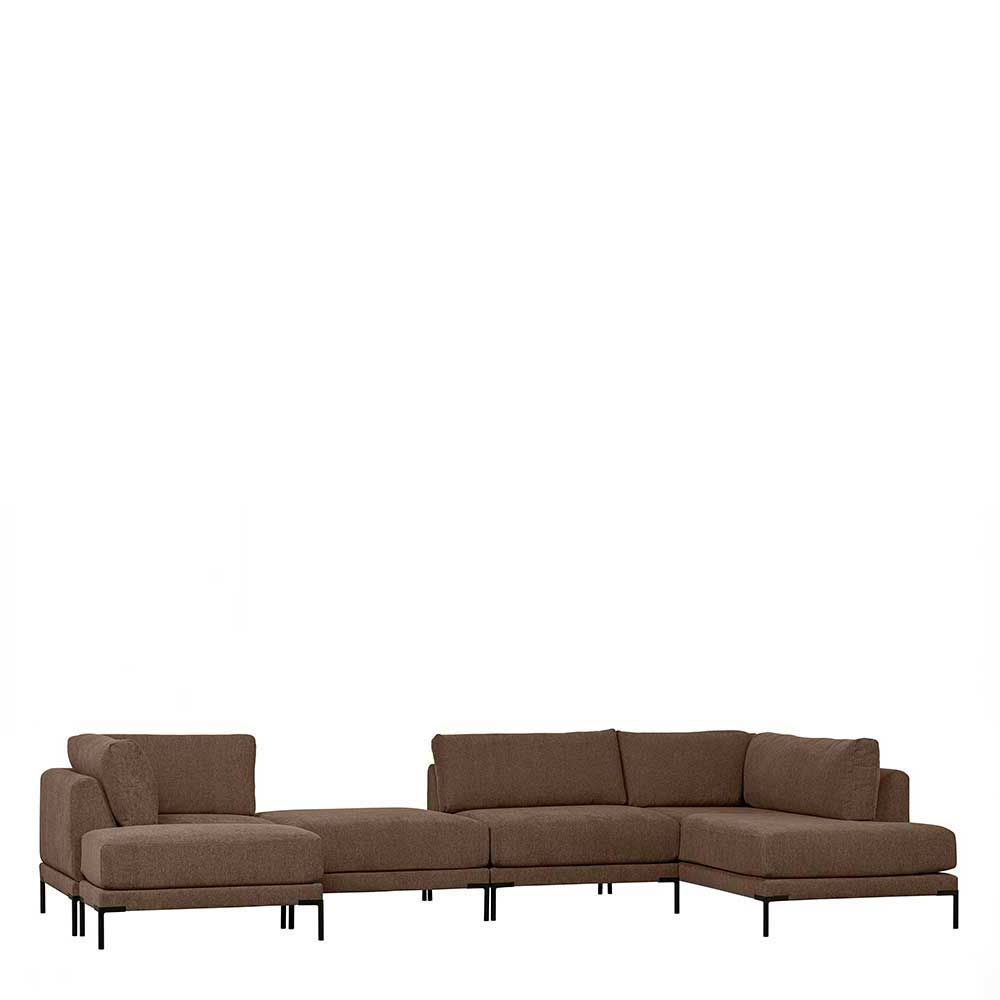 Linkes Lounge-Element in Braun - Ravonia