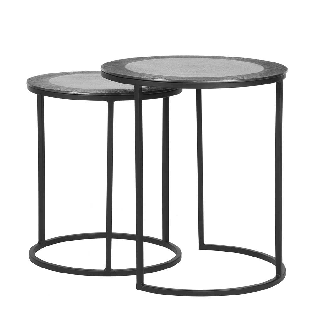 Beistelltische in Grau & Schwarz - Asotalia (zweiteilig)