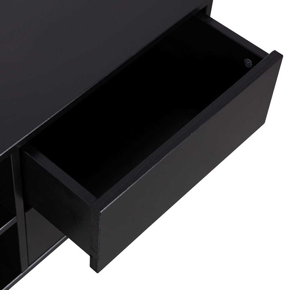 Kleines TV Board mit Seitenregal halbrund links - Niwidus