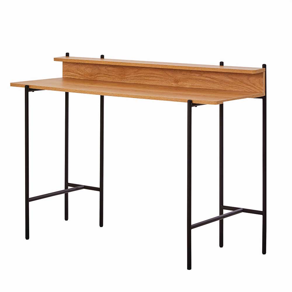 Design Schreibtisch in Akazie Optik & Schwarz - Charme