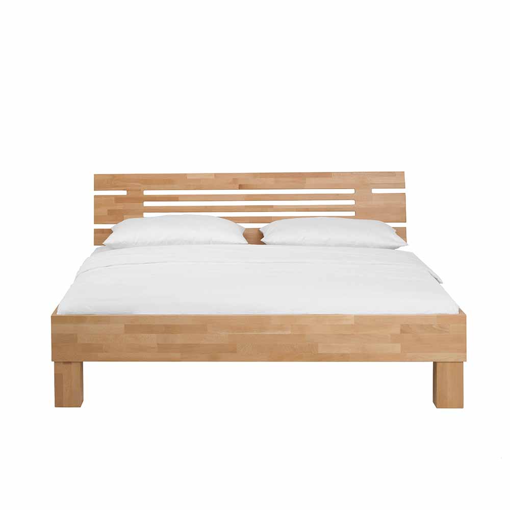 Modernes Buche Holzbett Pinatory mit Kopfteil