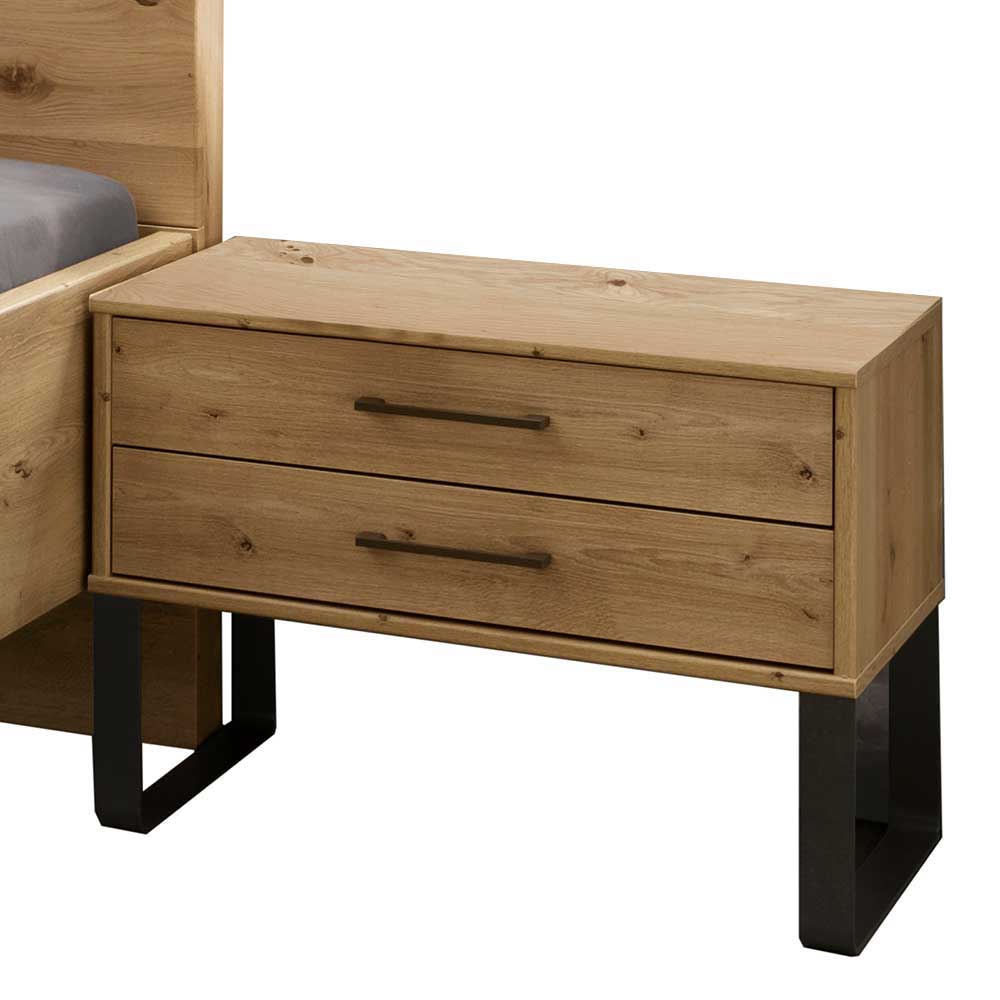 Schlafzimmer Möbel-Set in Wildeiche Bianco - Siestago (vierteilig)