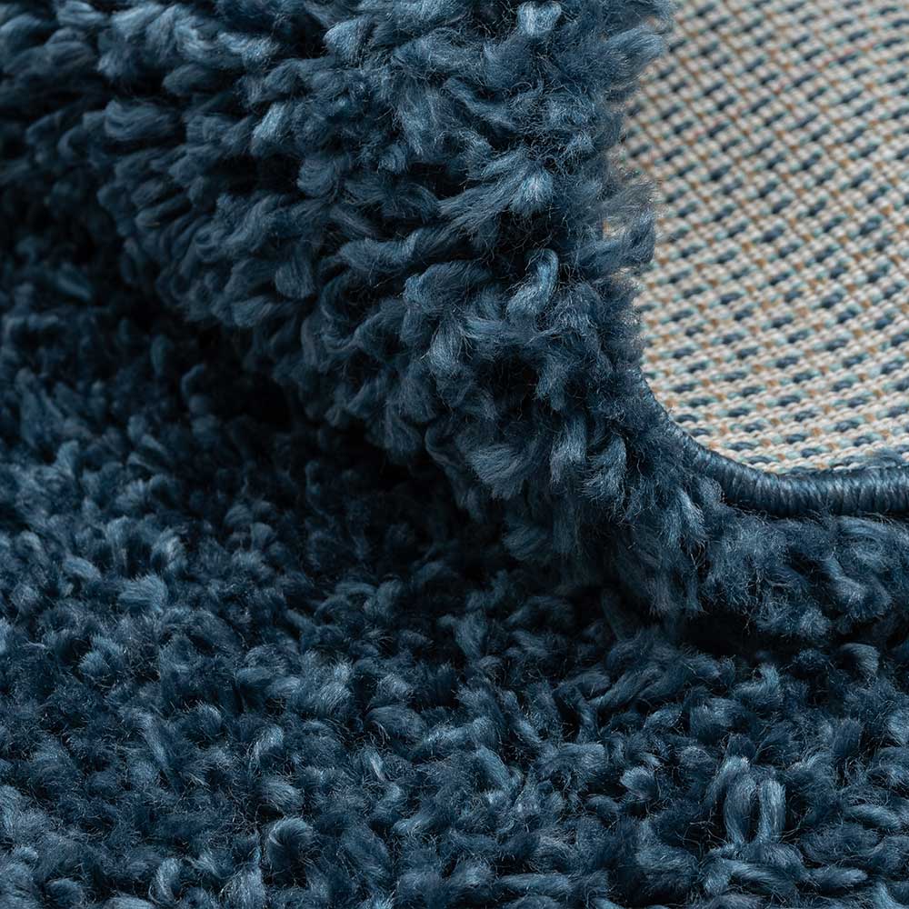 Dunkelblauer Teppich mit 150 cm Durchmesser - Asnes