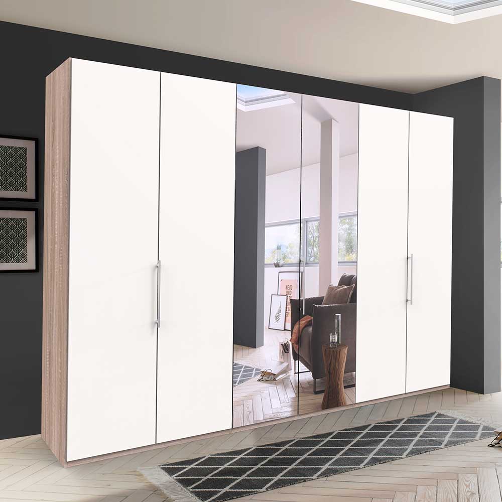 Gleittüren-Schlafzimmerschrank mit Spiegel - Vaclyn