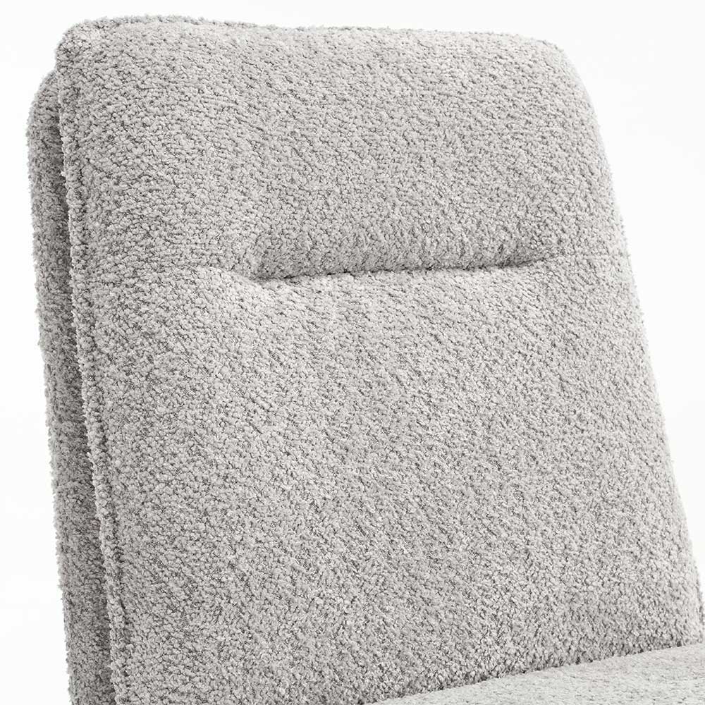 Boucle Esszimmerstühle in Grau - Encantada (2er Set)