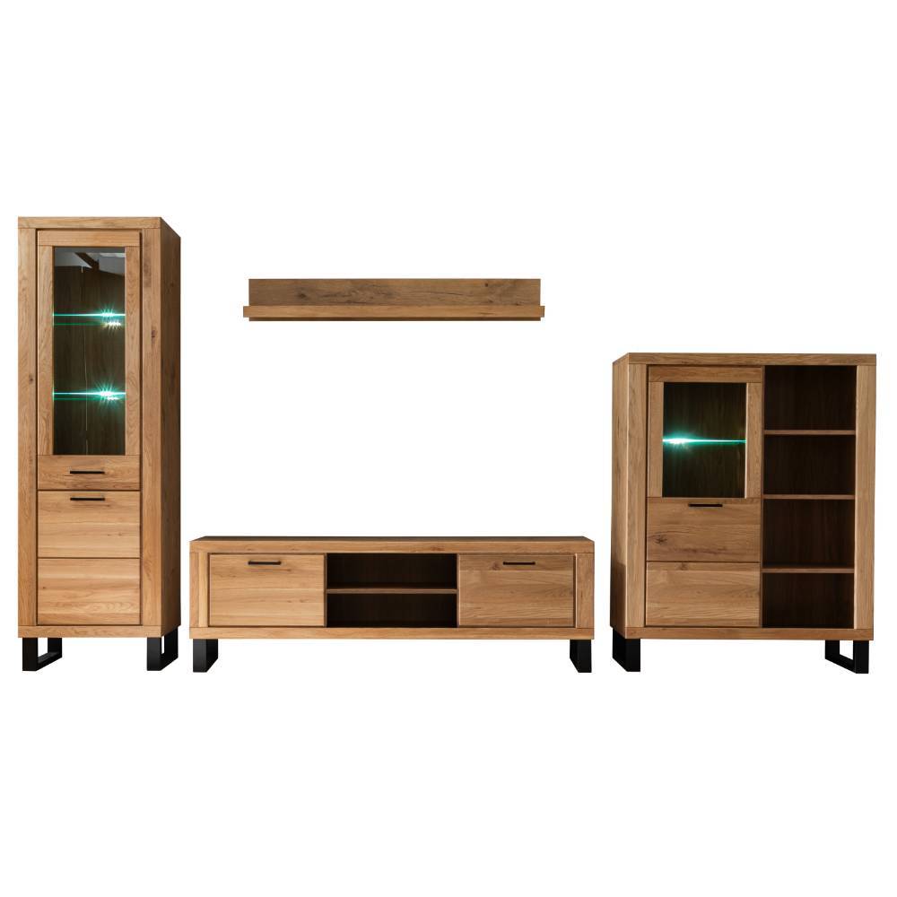 TV Anbauwand Möbel Set - Scarlett (vierteilig)