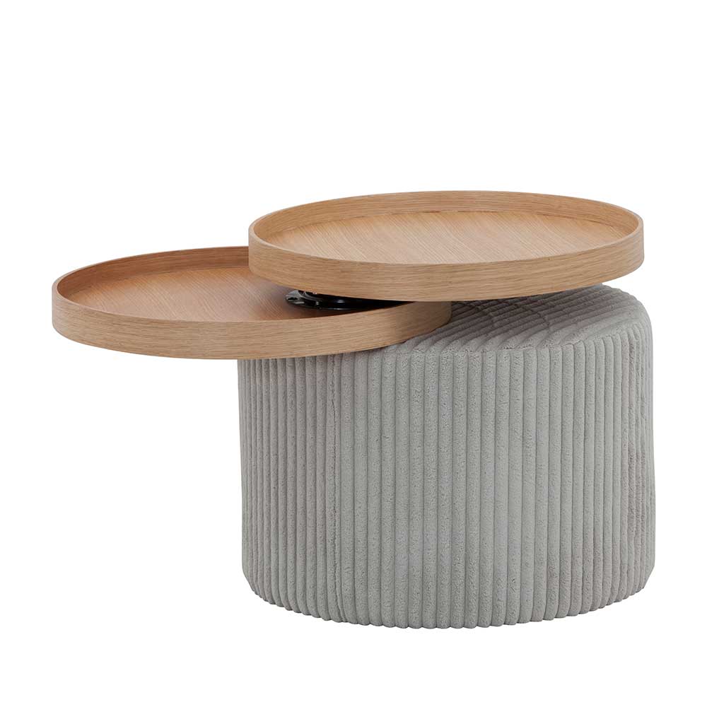 Runder Design Wohnzimmertisch mit 2 Platten - Fistranco