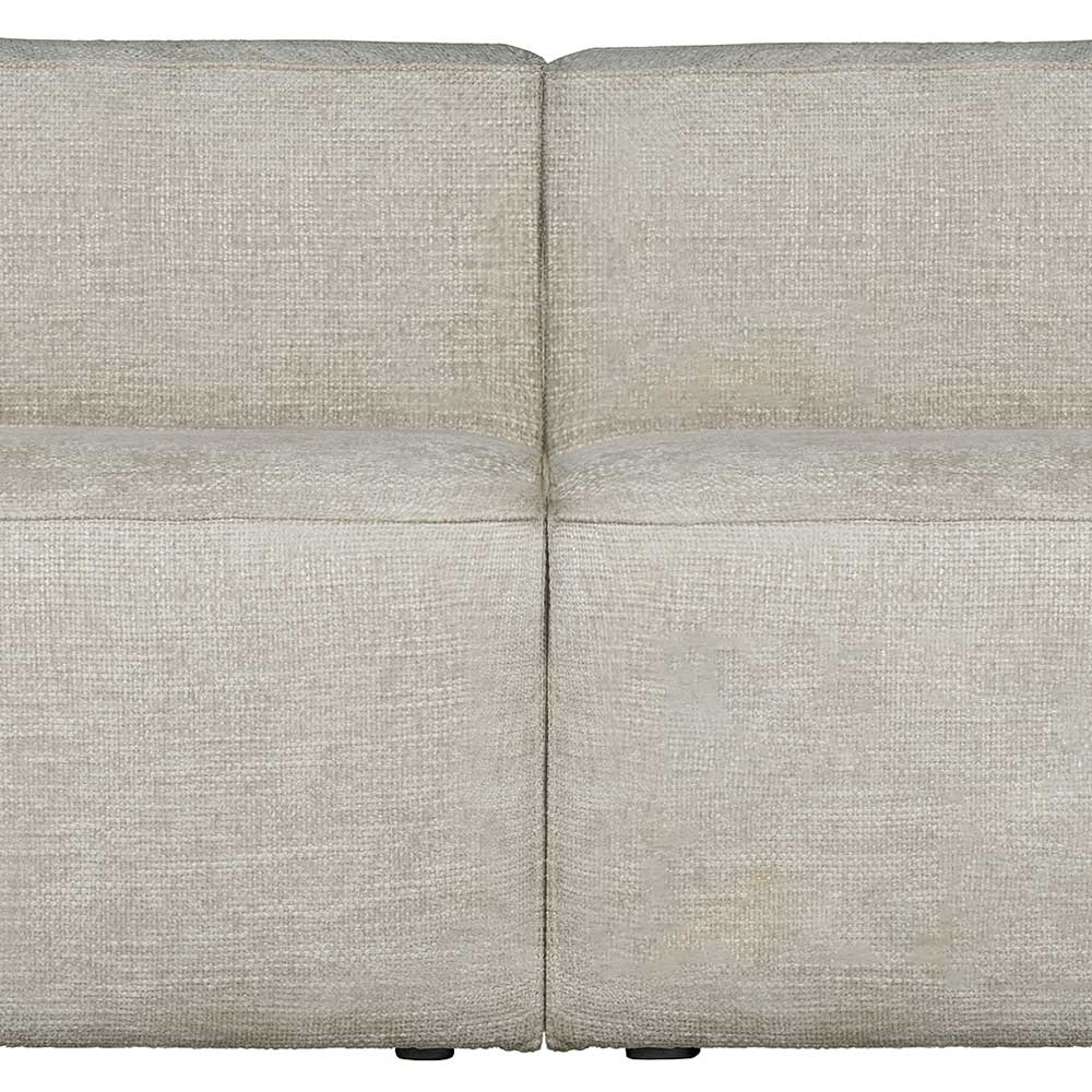 246x73x96 Strukturstoff Einzelsofa in Beige - Smarada