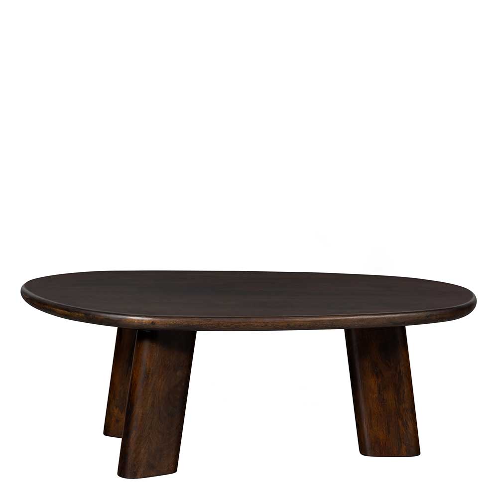 Mangoholz Couchtisch in Walnussfarben - Luvenicos