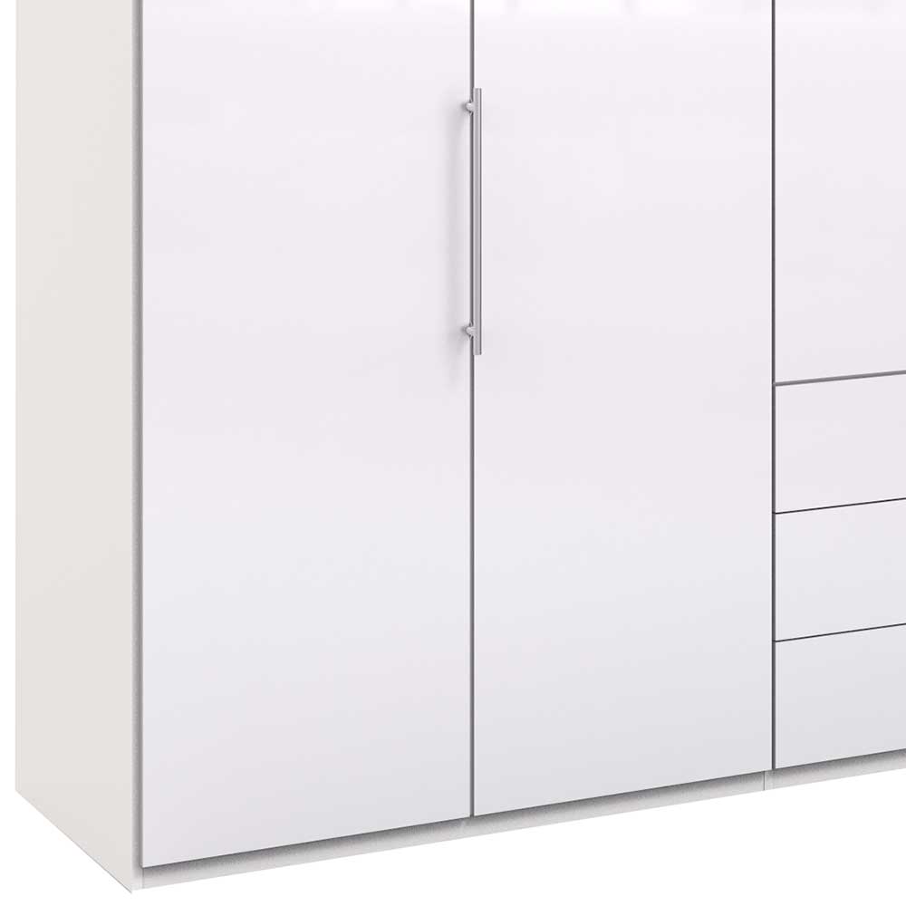 Kleiderschrank mit 3m Länge in Weiß - Dolienca