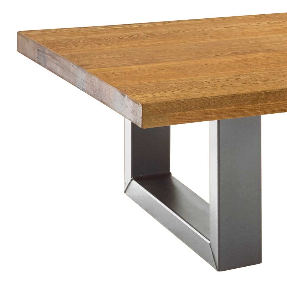 120x80 Wohnzimmertisch aus Kerneiche in Honig - Zashy