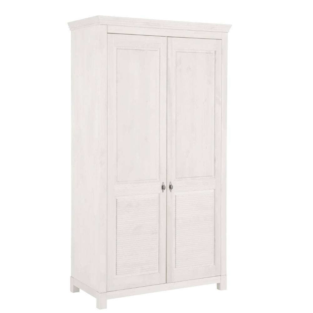 Weißer Kleiderschrank aus Kiefer Massivholz - Filippo