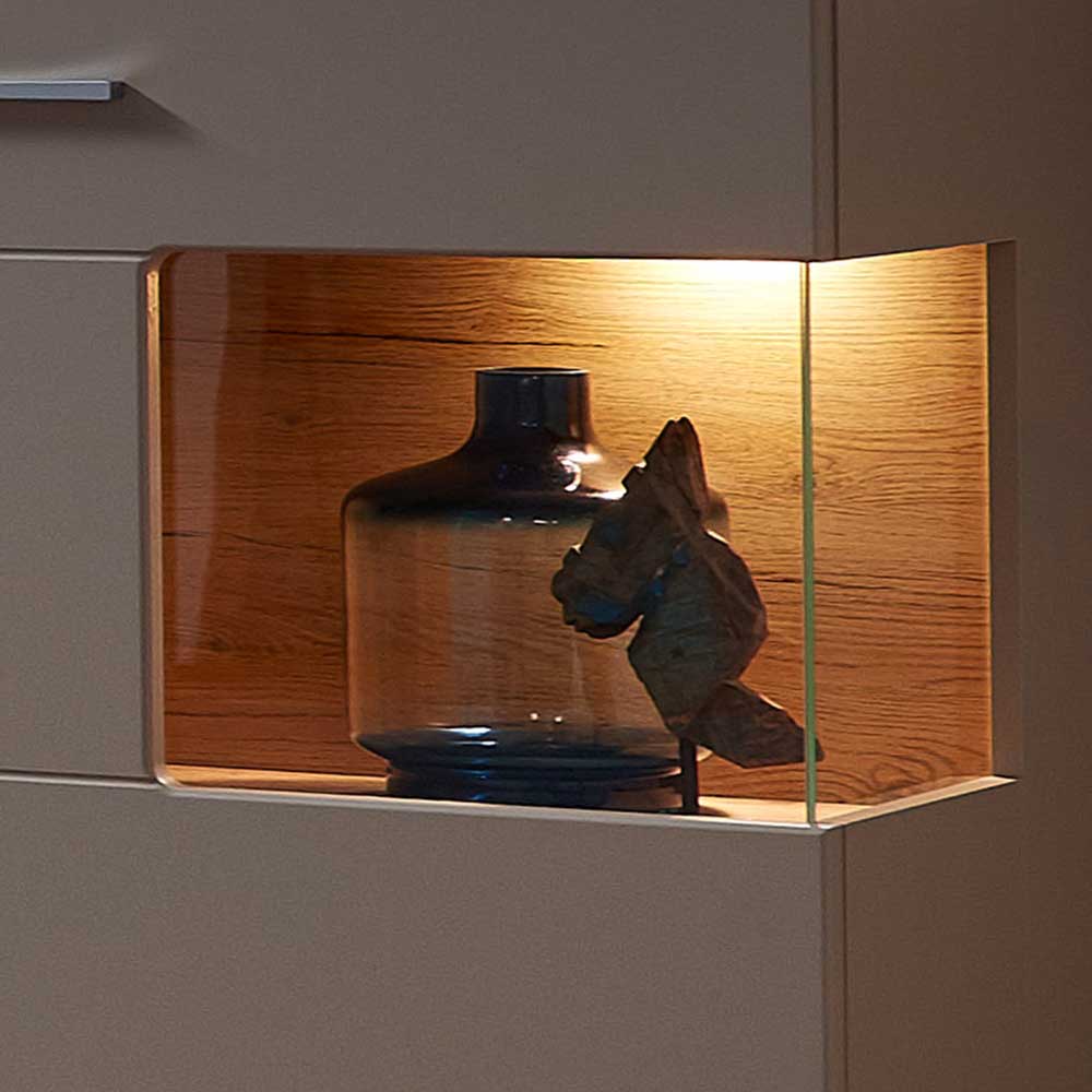 Sideboard mit Glaseinsätzen & LED Licht - Fraguca