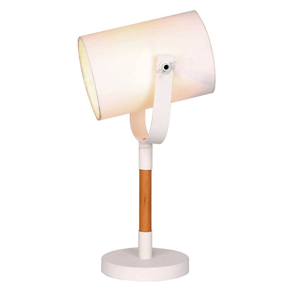 Skandi Tischlampe in Weiß mit Natur - Nantou