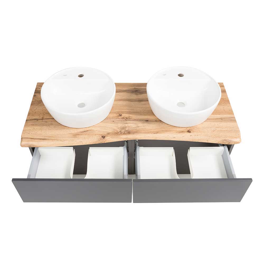 Set Badmöbel mit Doppel-Waschtischkonsole - Breznia I (dreiteilig)