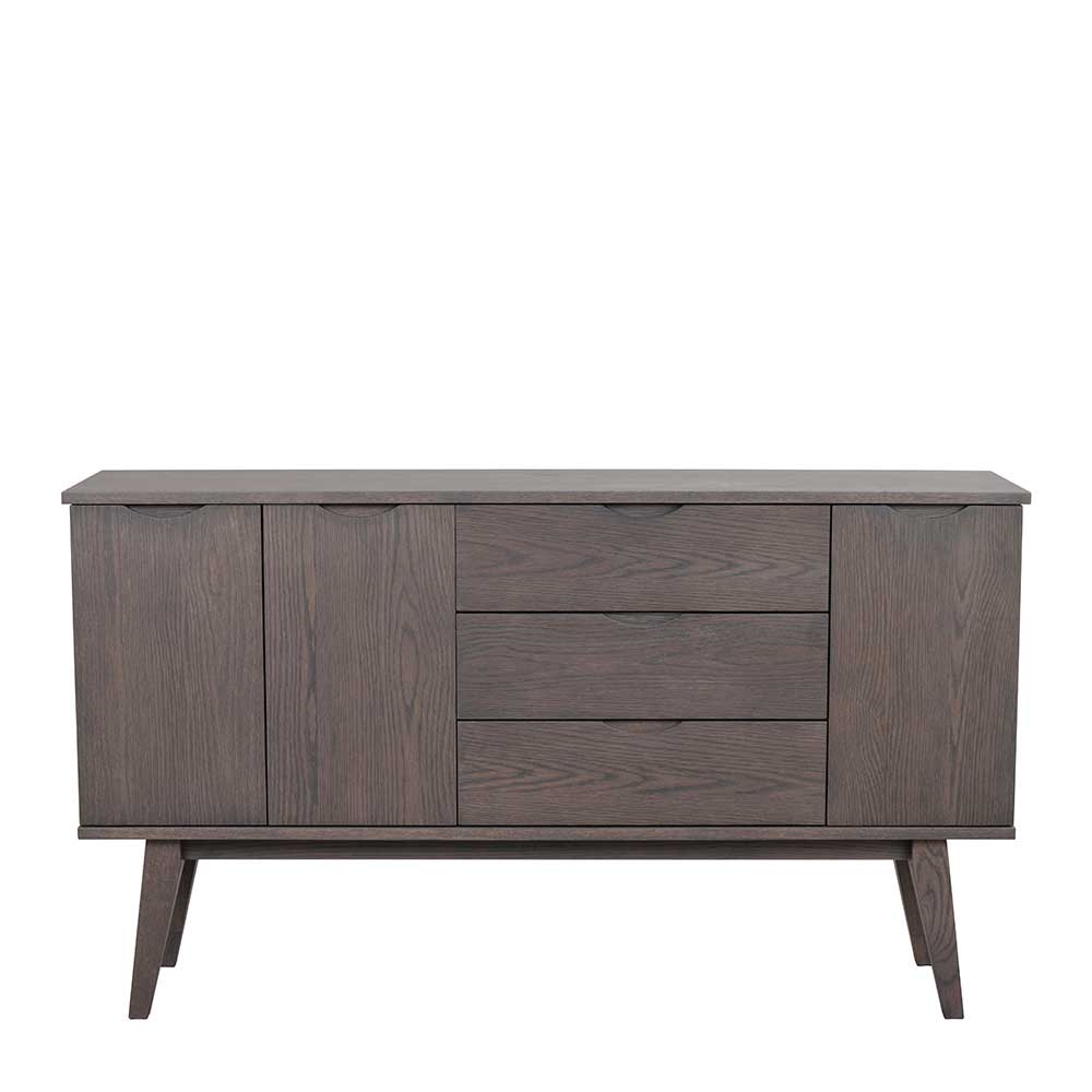 150x85x40 Skandi Sideboard in Eiche Dunkelbraun - Lomarios