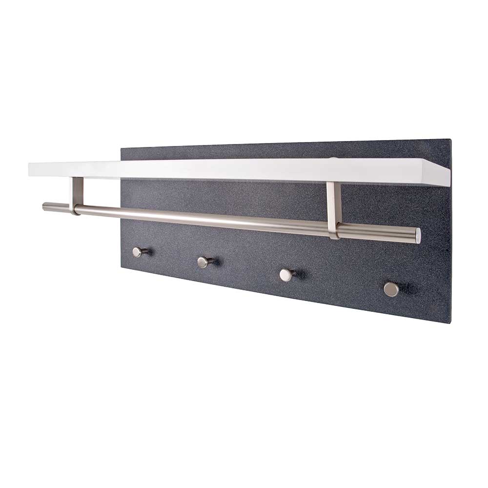 Hängende Garderobe Anin in Weiß Grau