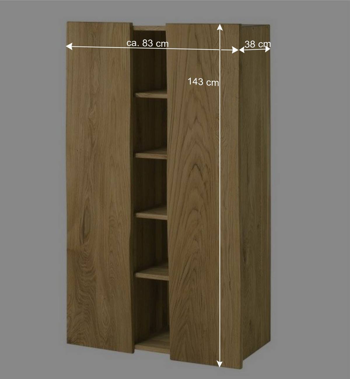Holz Schuhschrank aus geölter Eiche - Avidora