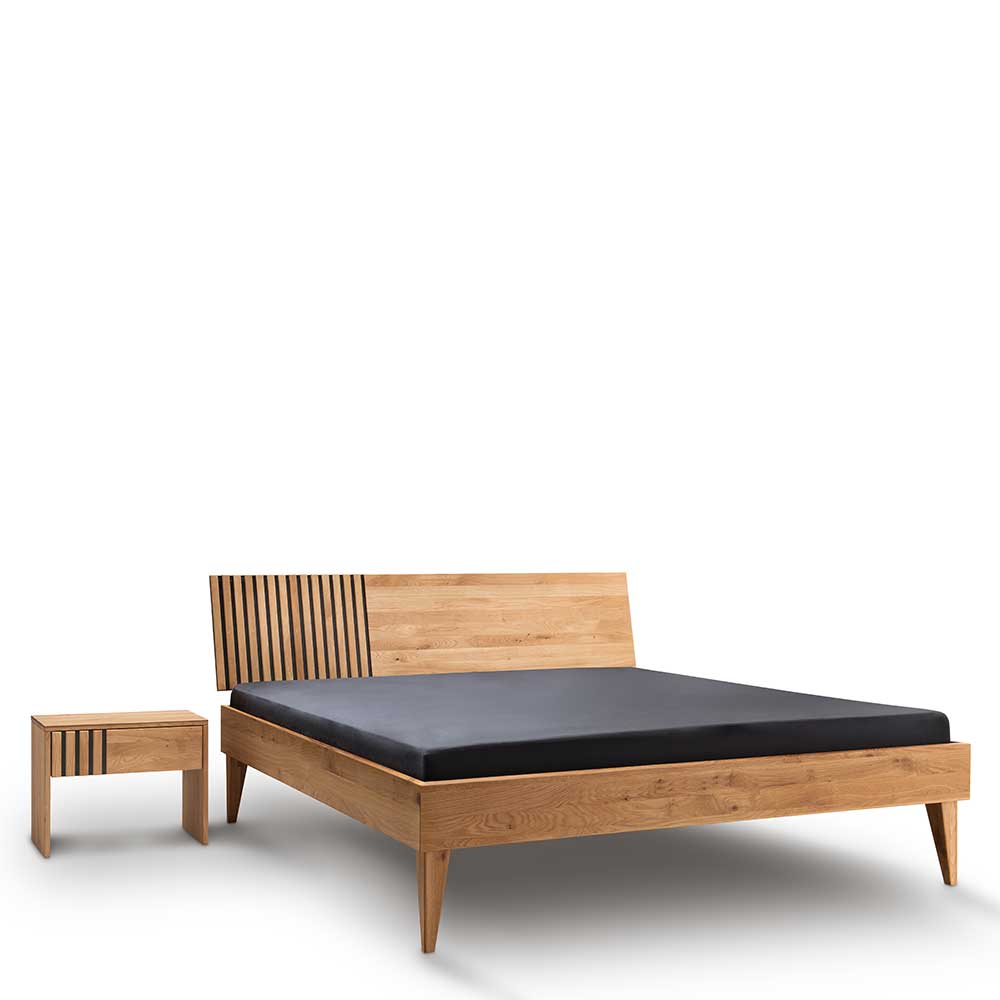 Design Holzbett aus Wildeiche 140x200 - Manarola