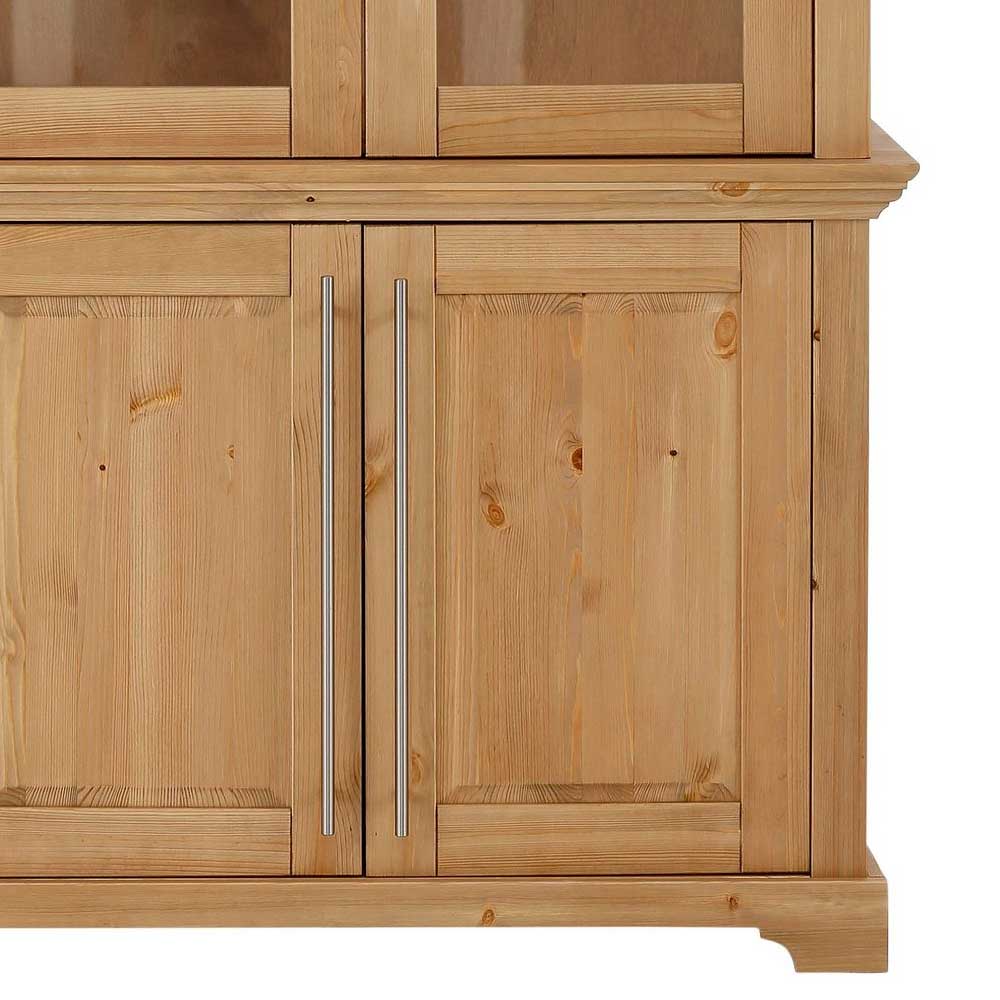 94x210x39 Kiefernholz Vitrine - Landhaus modern - Noellisa