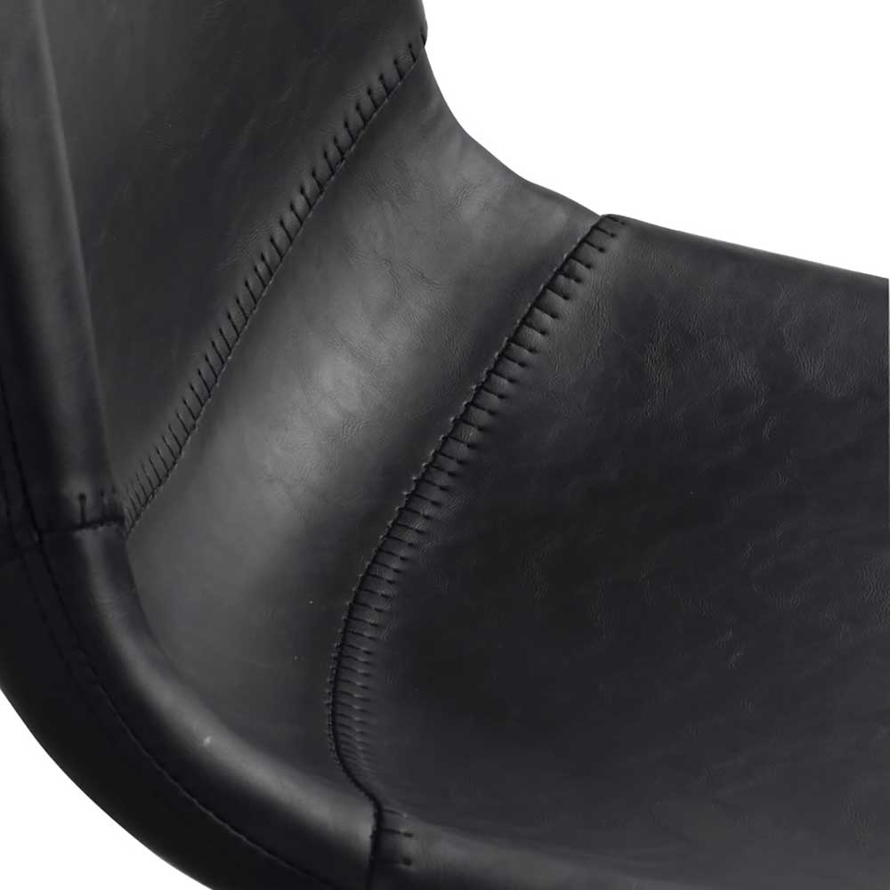 Esszimmer Schalenstuhl in Schwarz Merlin Kunstleder (2er Set)