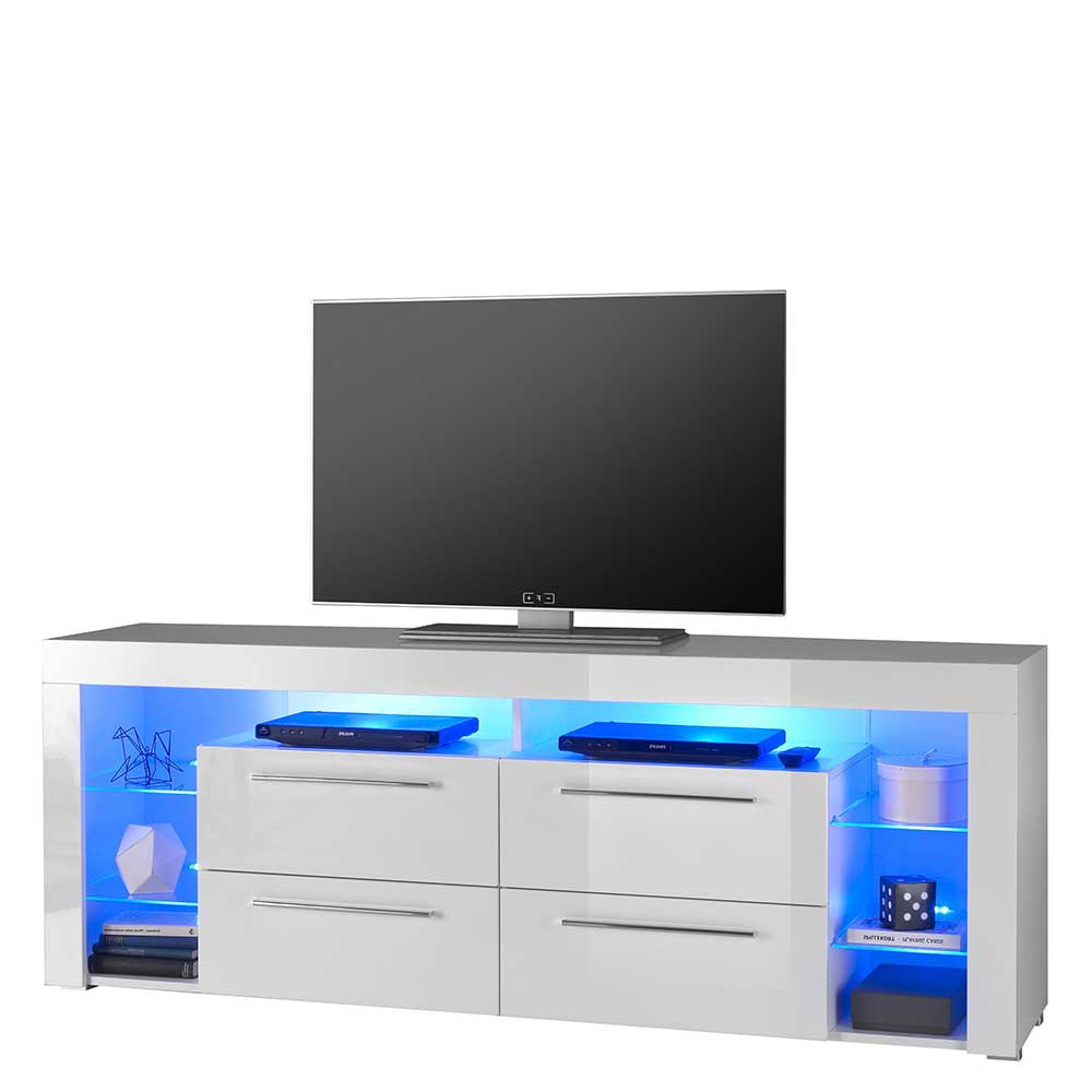 Beleuchtete TV Kommode mit 6 Fächern - Clouna