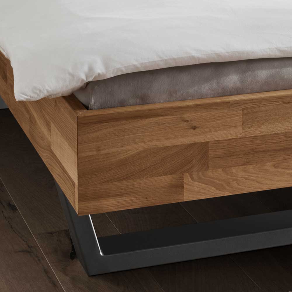 Doppelbett mit Hänge-Nachttischen - Esvilda (dreiteilig)