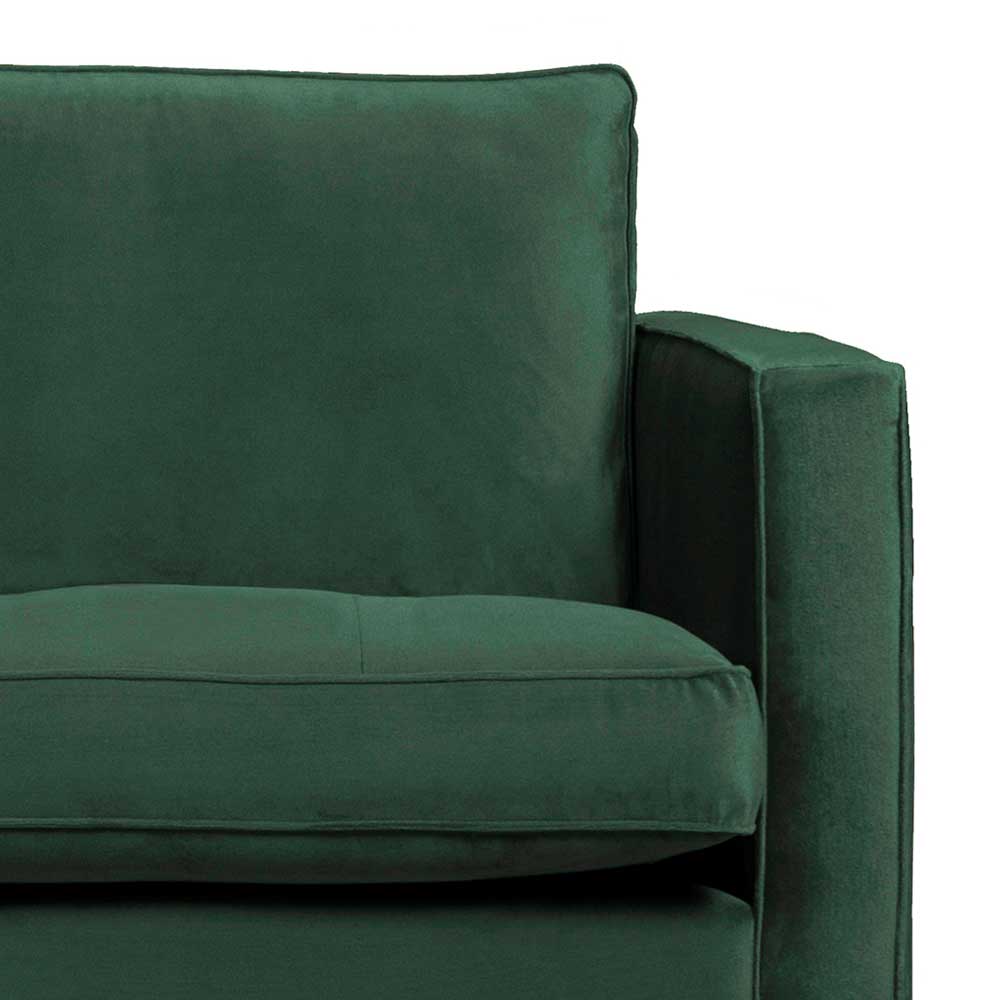 3 Sitzer Sofa in Dunkelgrün Samtstoff - Distroit