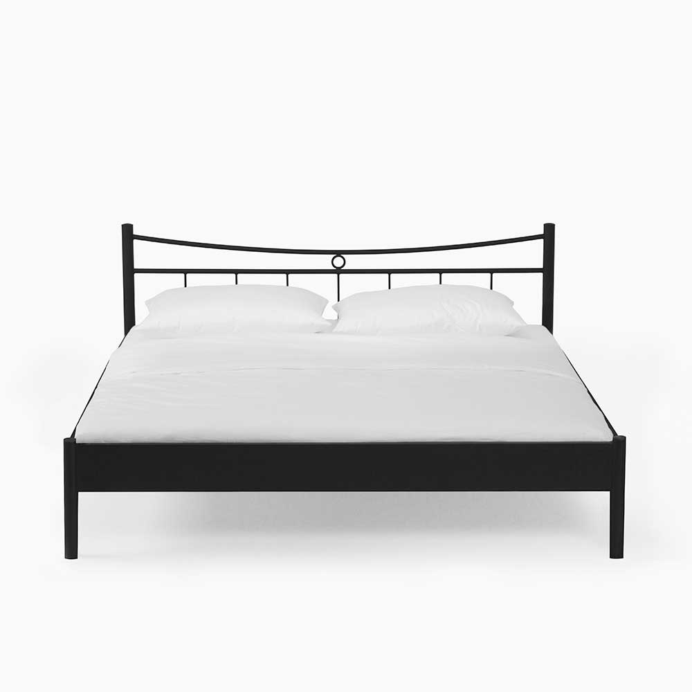 Metall Bett Halfa in Schwarz