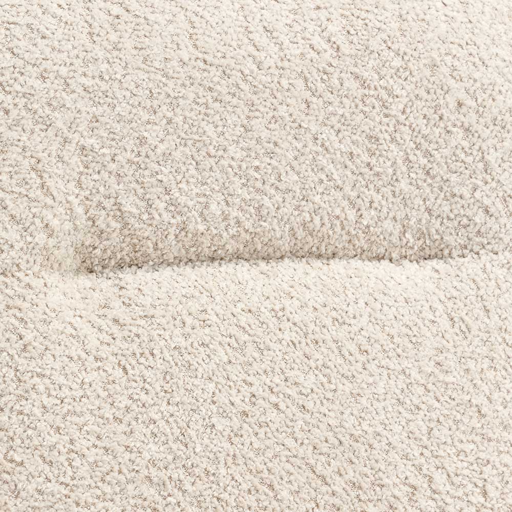 Boucle Polsterstuhl in Creme - Dalunzio (2er Set)