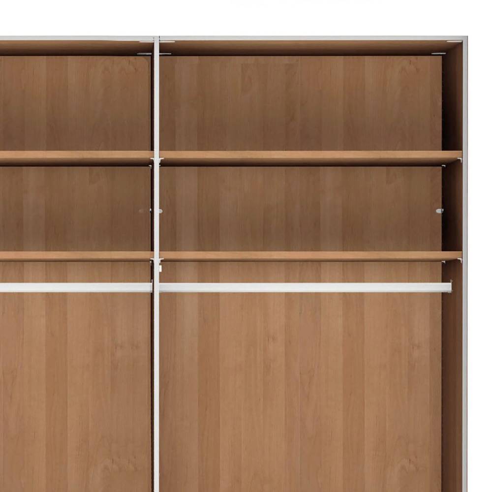 8-türiger Schlafzimmerschrank mit Glasfront - Hung