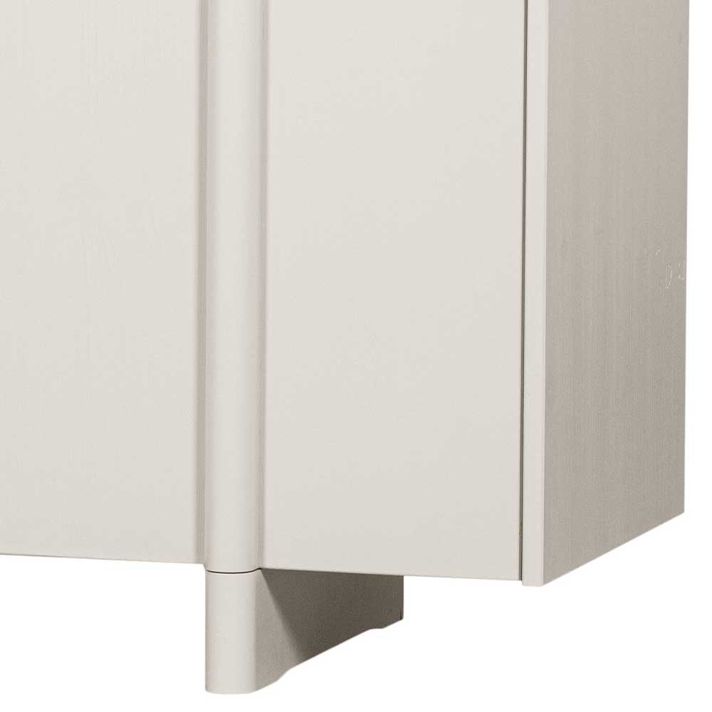 Standfüße und Sockelbereich des hellgrauen Design-Sideboards mit eleganten Beinen – Glamoure