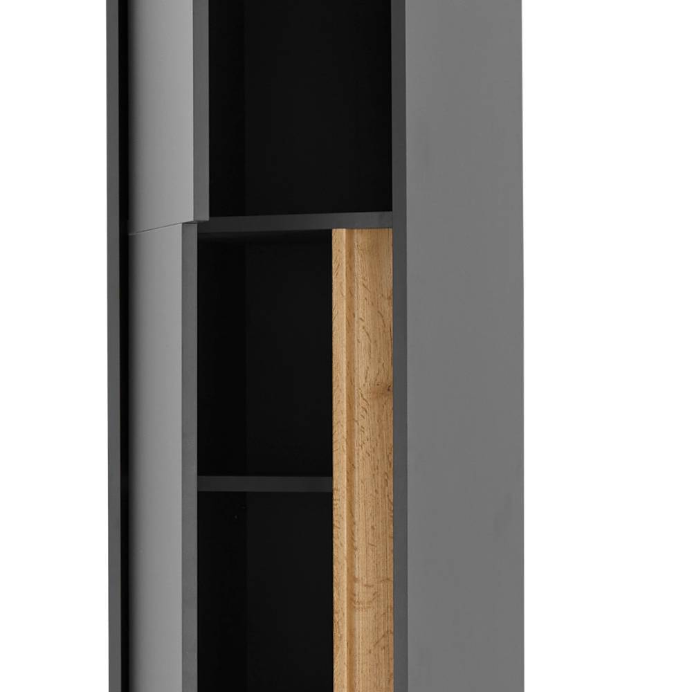 Badezimmer Hochschrank in Anthrazit - Ahilav