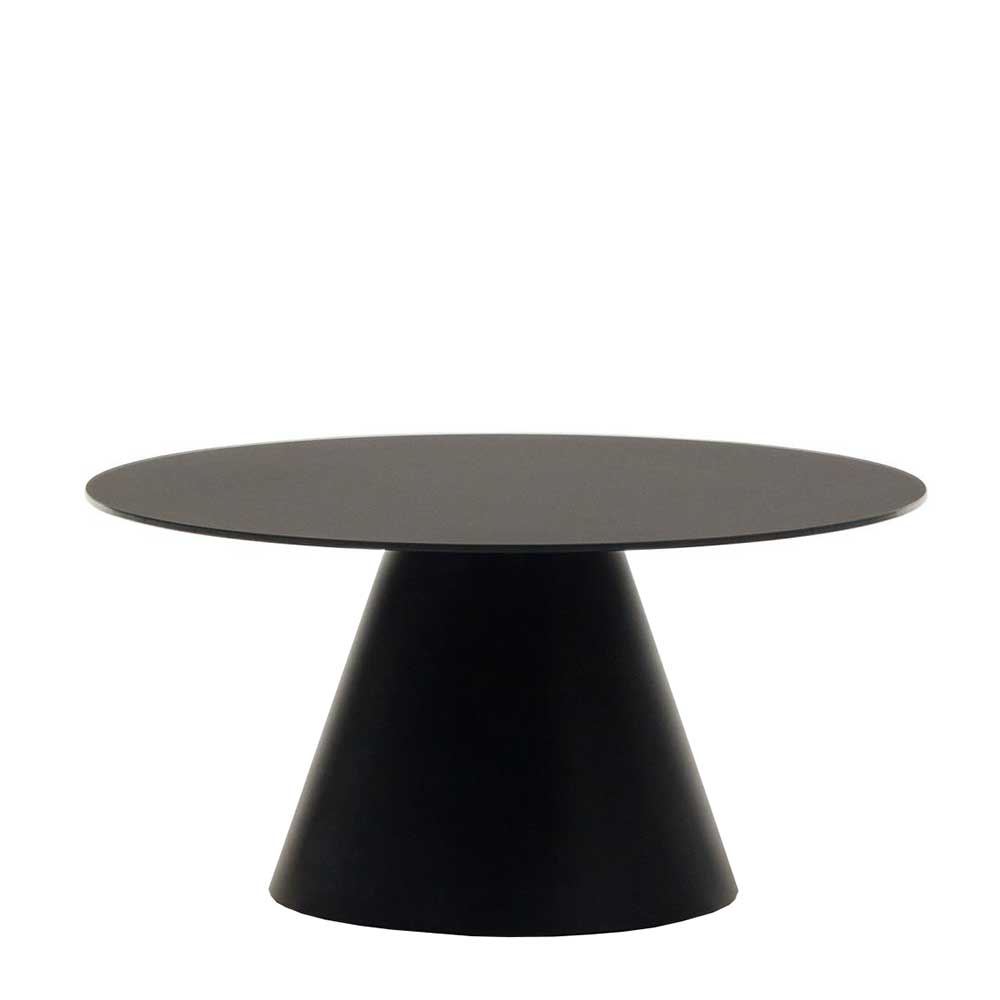 Schwarzer Couchtisch mit Zylinderform - Masina