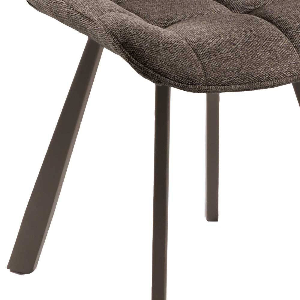 Design Polsterstühle in Braun - Fratella (4er Set)