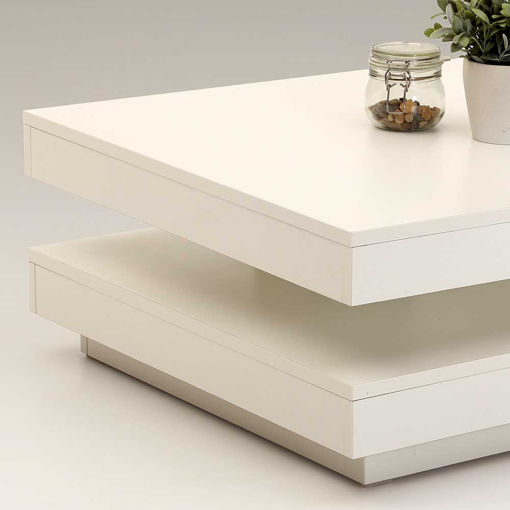 Quadrat Sofatisch mit Tischplatte drehbar - Jannos