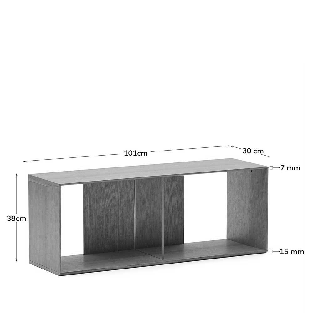 Regal Modul Kombi in Nussbaum - Ovarion (sechsteilig)