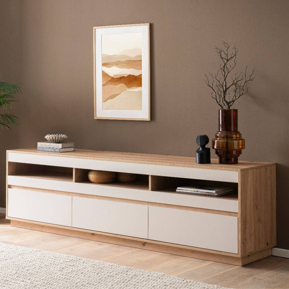 Wohnzimmer Lowboard in Wildeiche Holzoptik - Spain