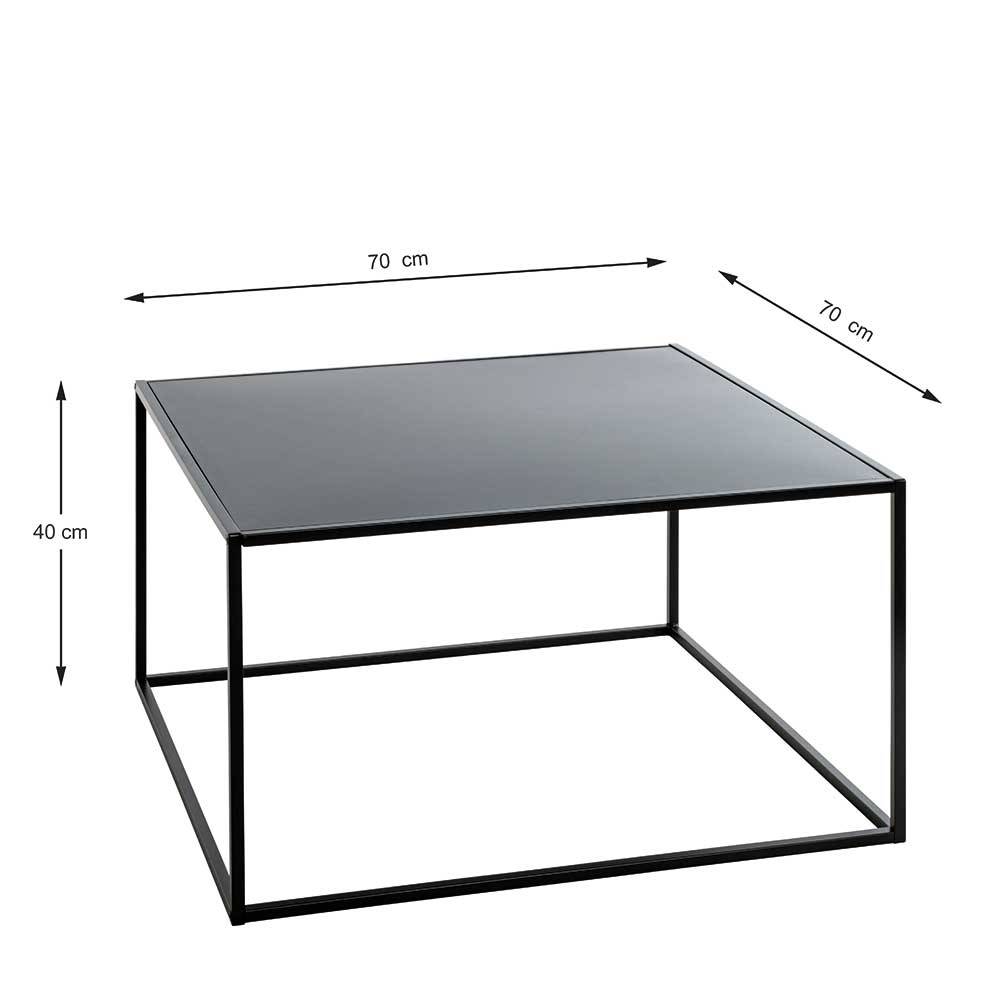 Metall Wohnzimmertisch in Schwarz - Lugon