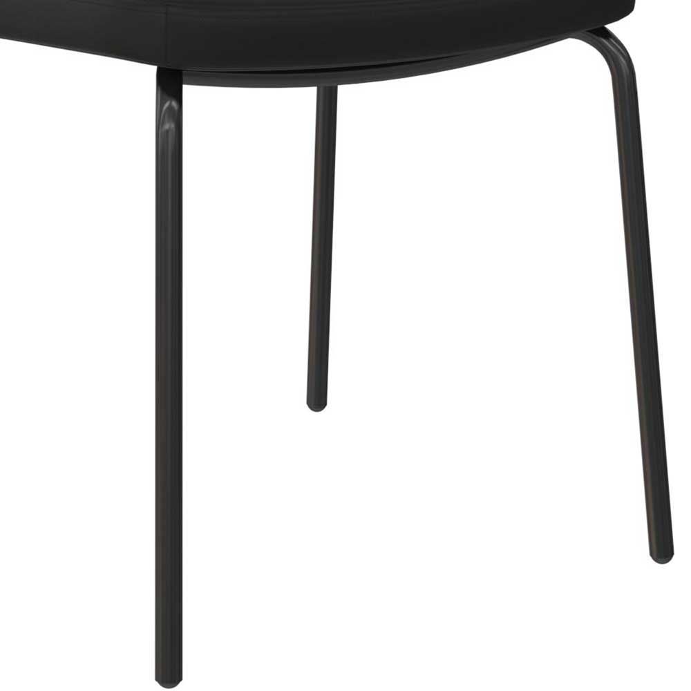 Kunstlederstühle in Schwarz - Weymo (2er Set)