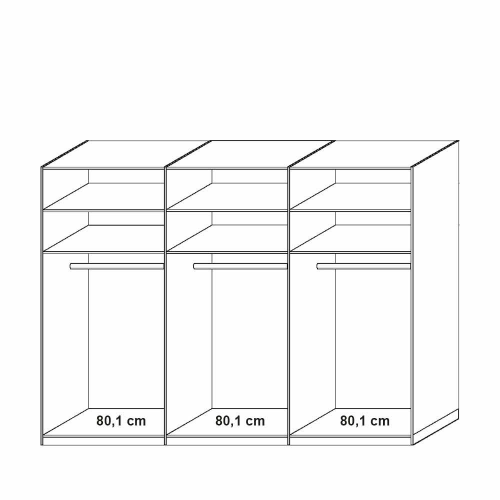 Beiger Schlafzimmerschrank Pastranav mit sechs Schubladen