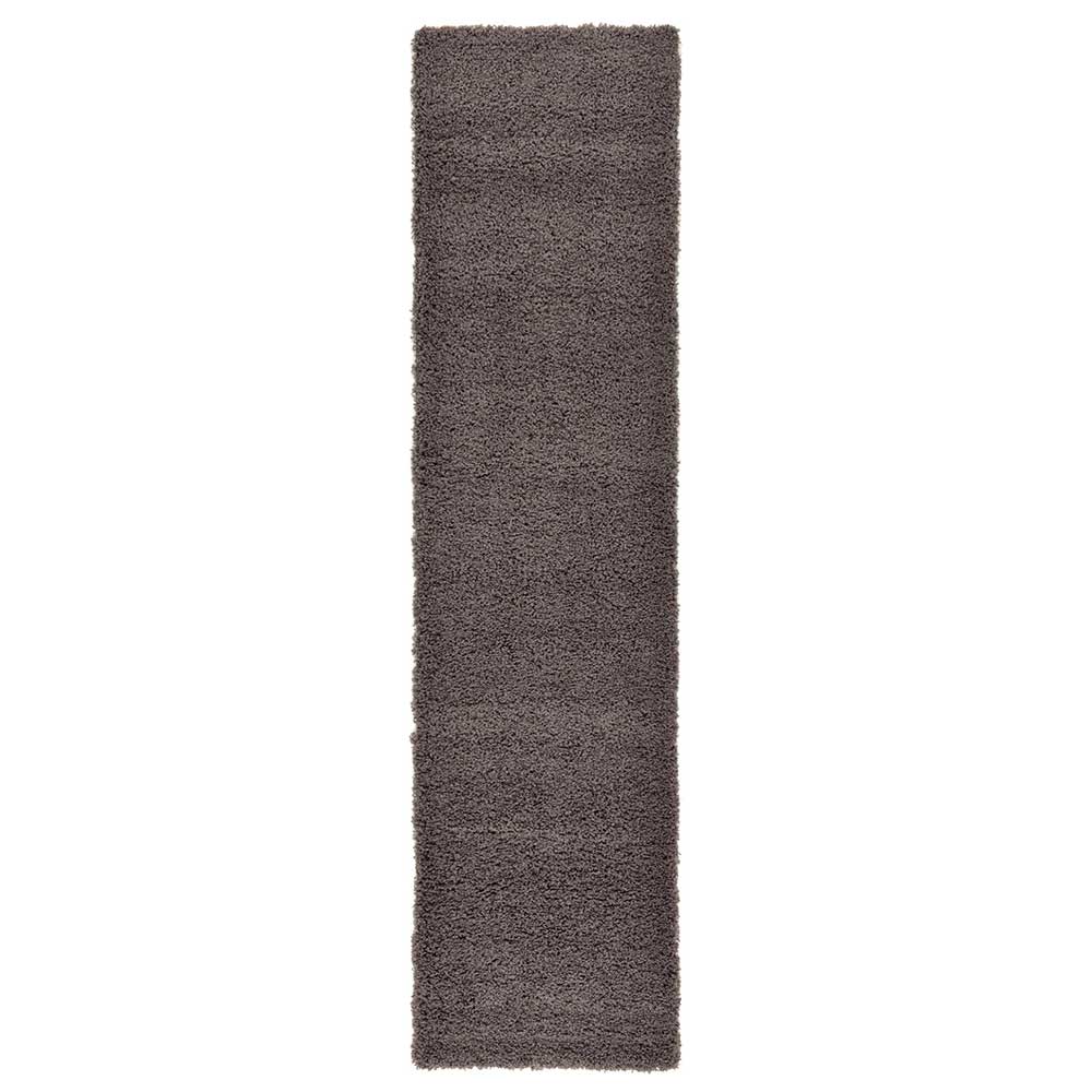 Dunkelgrauer Teppich mit Hochflor - Rosarios