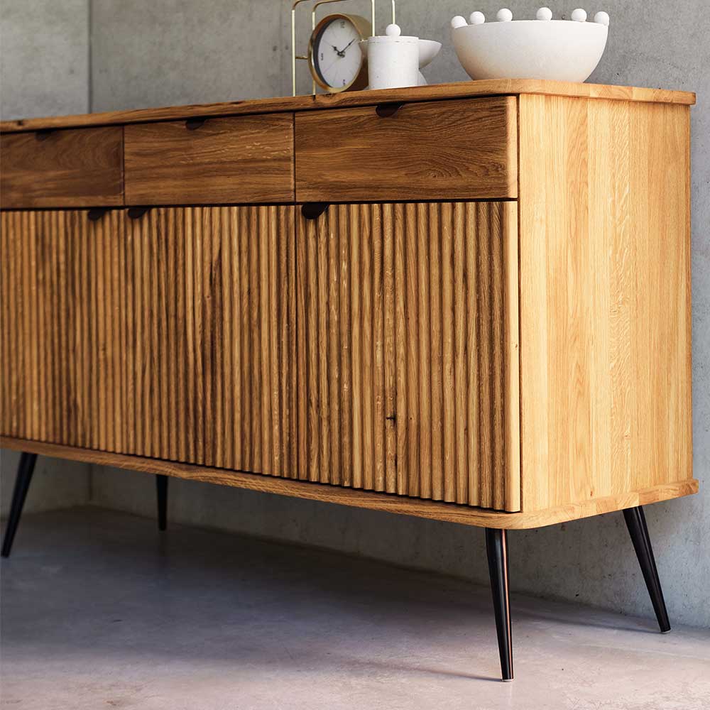 144x87x46 Moderne Anrichte aus Massivholz & Stahl - Casarius
