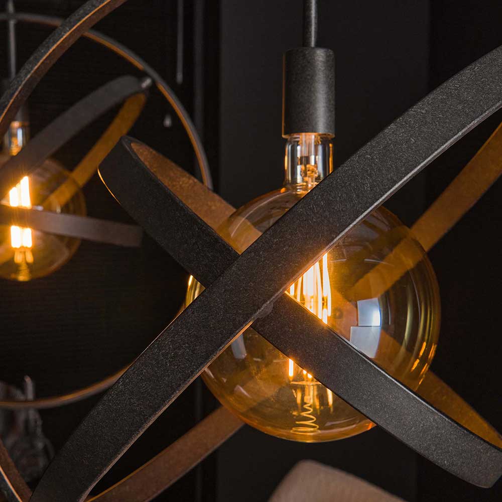 2-flammige Design Hängeleuchte aus Metall - Salines