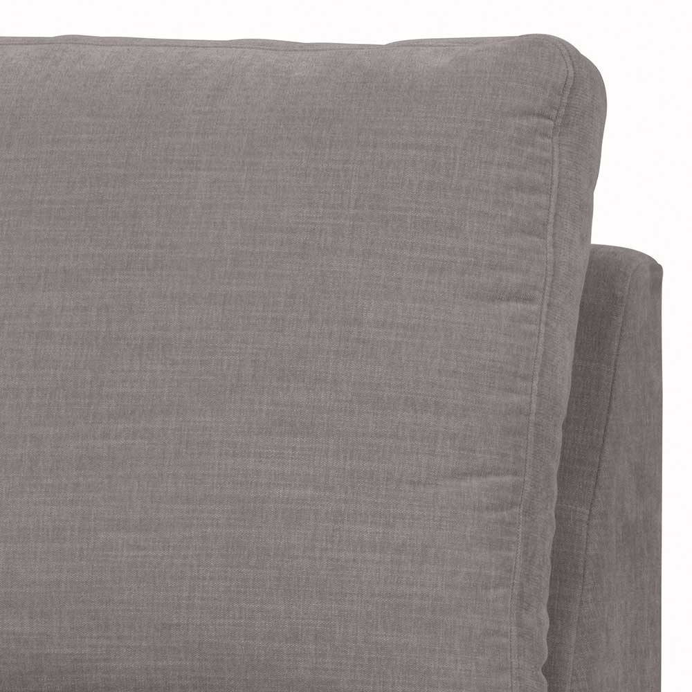 Modulsofa Einsitzer in Grau Stoff - Gregg