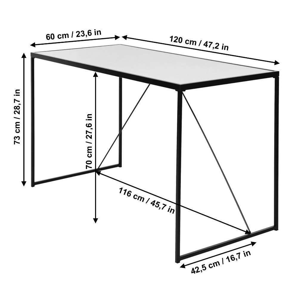 Schreibtisch in Weiß marmoriert - Halcom