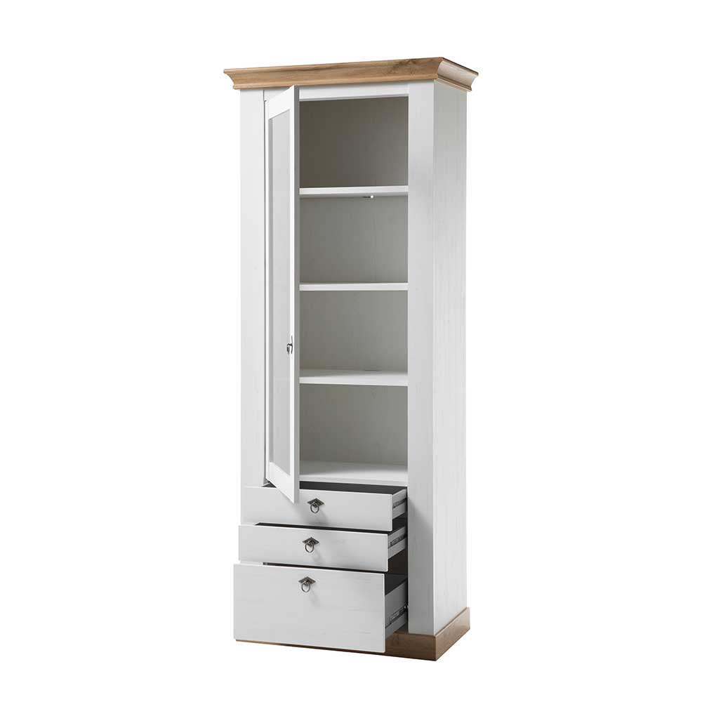 367cm Landhaus Anbauwand Set - Diatara (vierteilig)